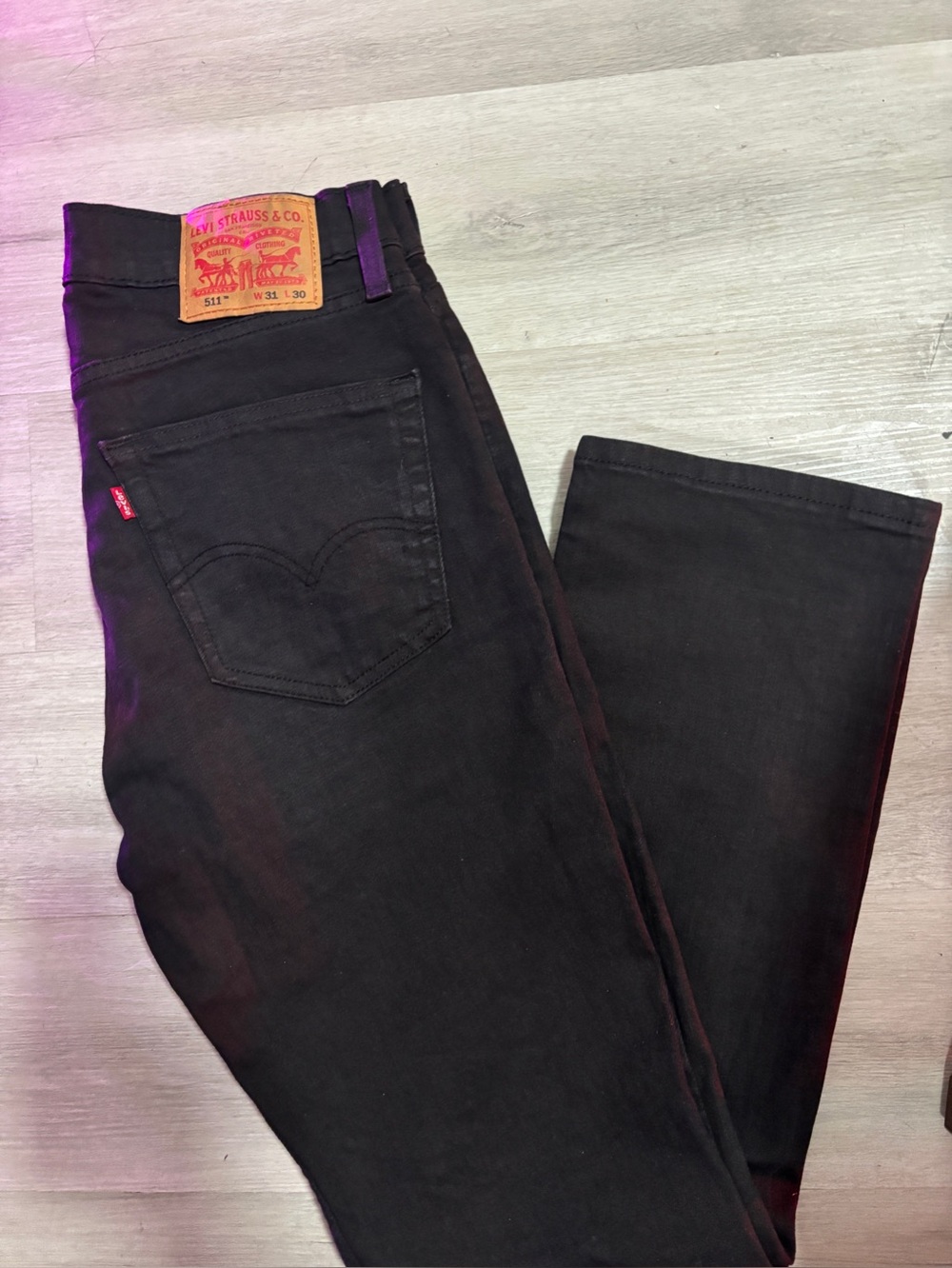Leviโs 511 Black Skinny Fit Menโs Jeans 31X30